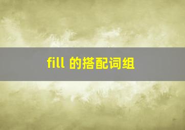 fill 的搭配词组